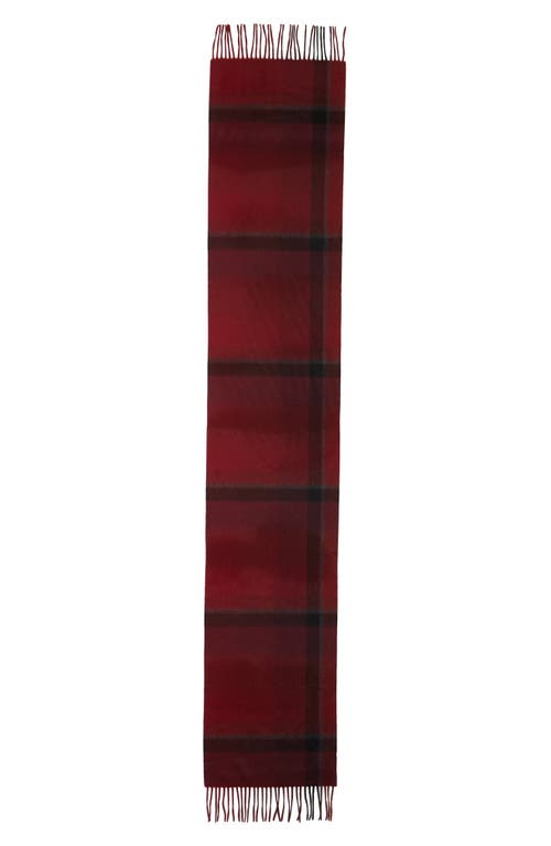 Shop Nordstrom Plaid Cashmere Scarf In Burgundy- Black Combo