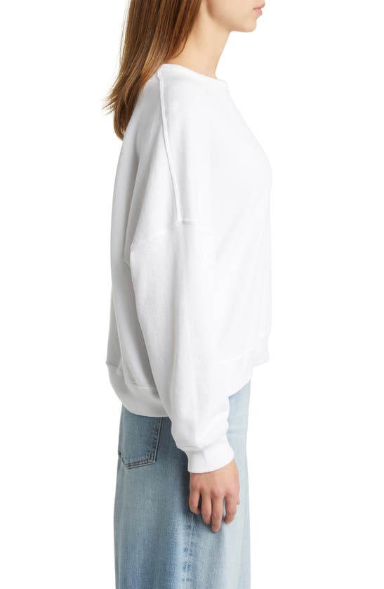 The Great The Teammate Cotton Sweatshirt In True White