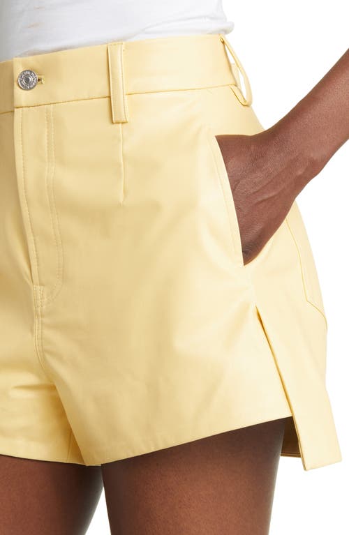 7 For All Mankind Tailored Slouch Faux Leather Shorts In Jojoba