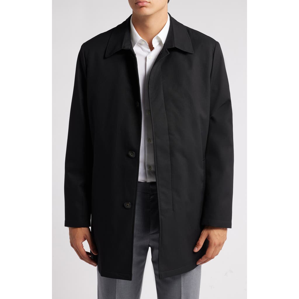Hart Schaffner Marx Gilmore Water Resistant Raincoat with Removable Liner in Black