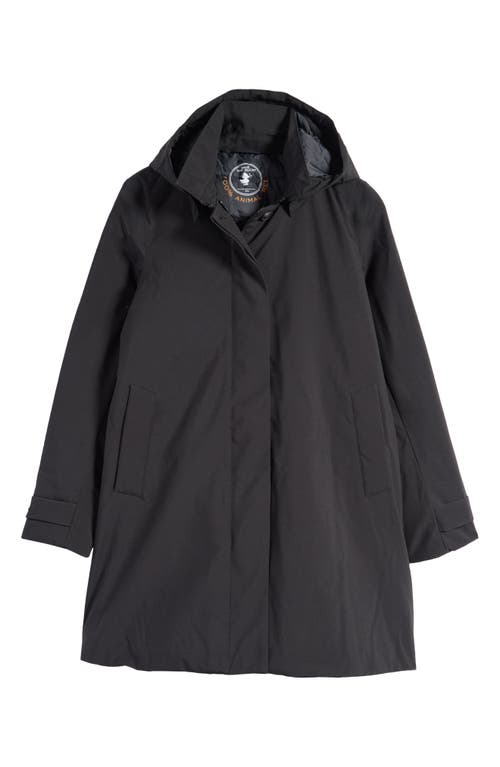 Shop Save The Duck Embie Water Repellent Hooded Jacket In Black