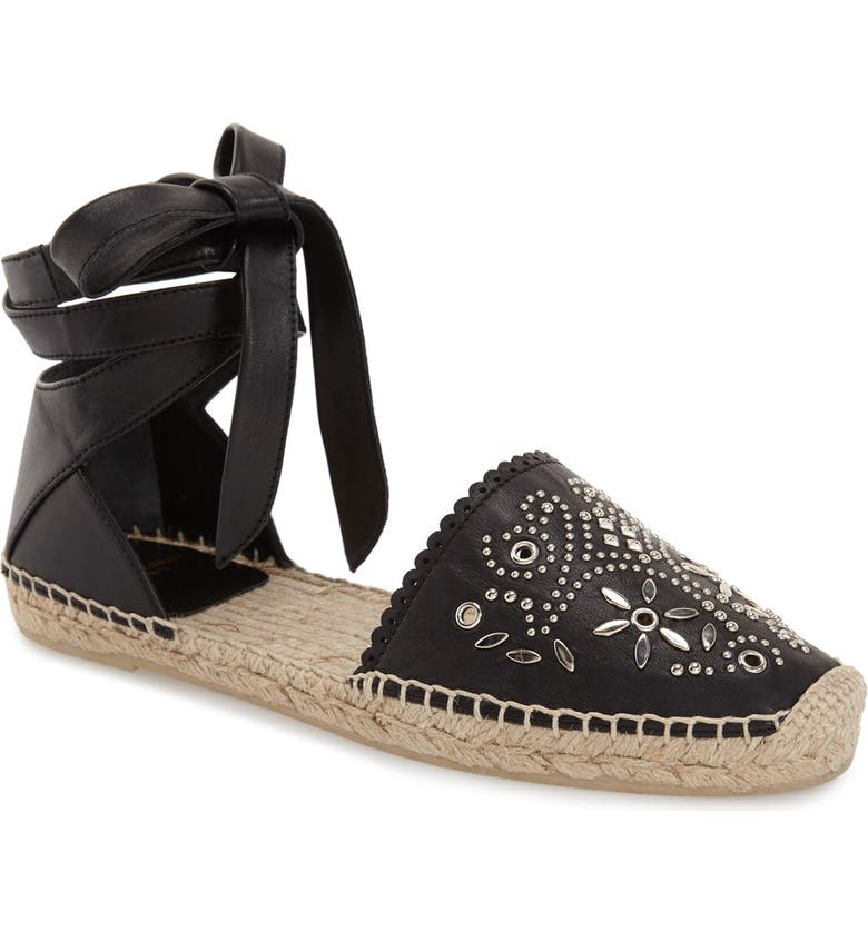 Saint Laurent Pattern Stud Espadrille Flat (Women) | Nordstrom