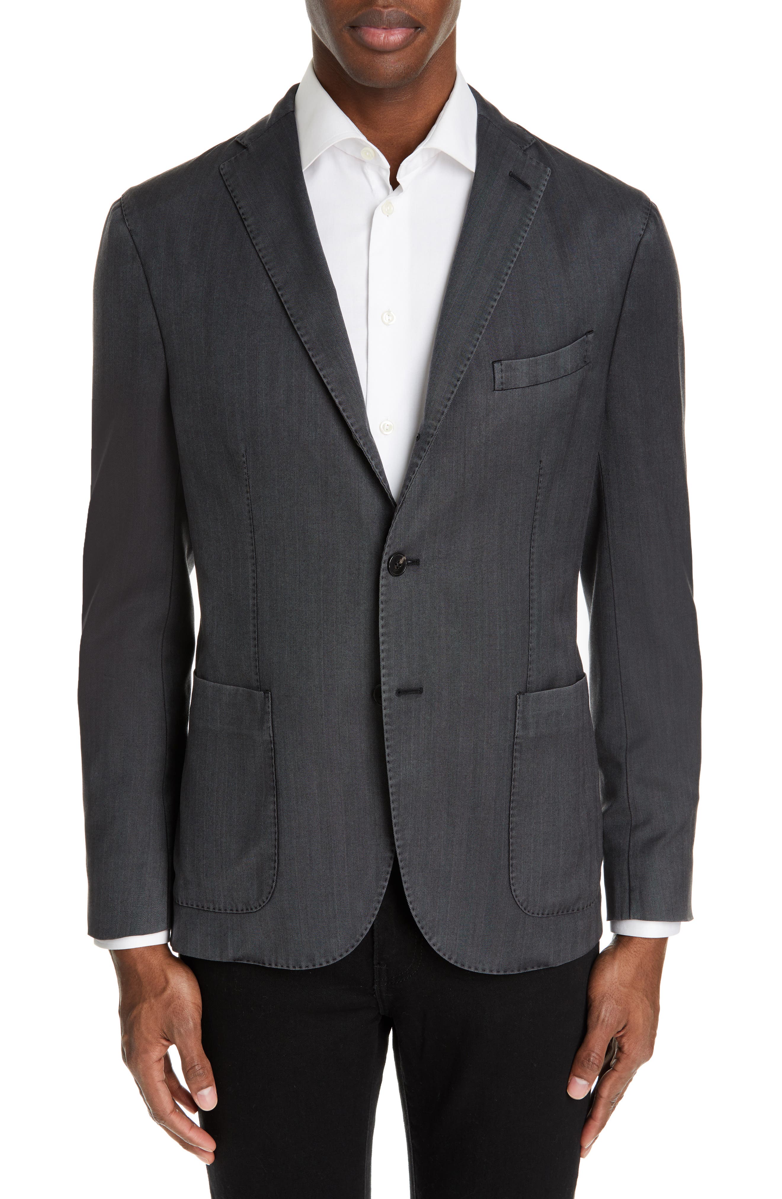 for Men Save 15% Mens Clothing Jackets Blazers Boglioli Wool Suit Jacket in Lead Grey 