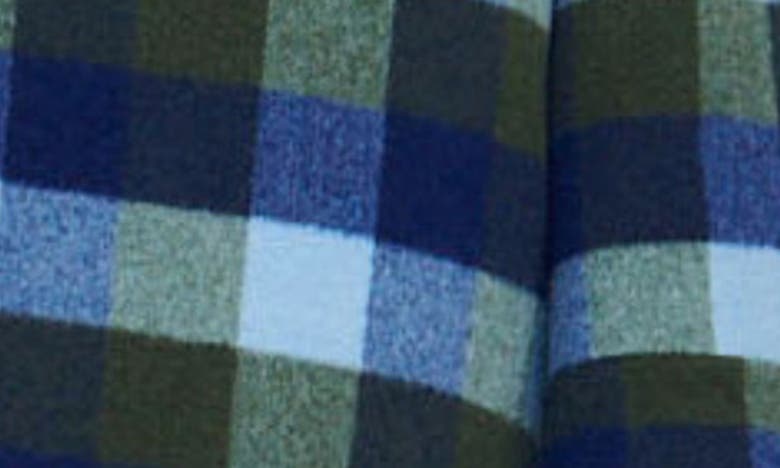Sandro Claira Checked Fringed Wool-blend Coat In Blue Jean
