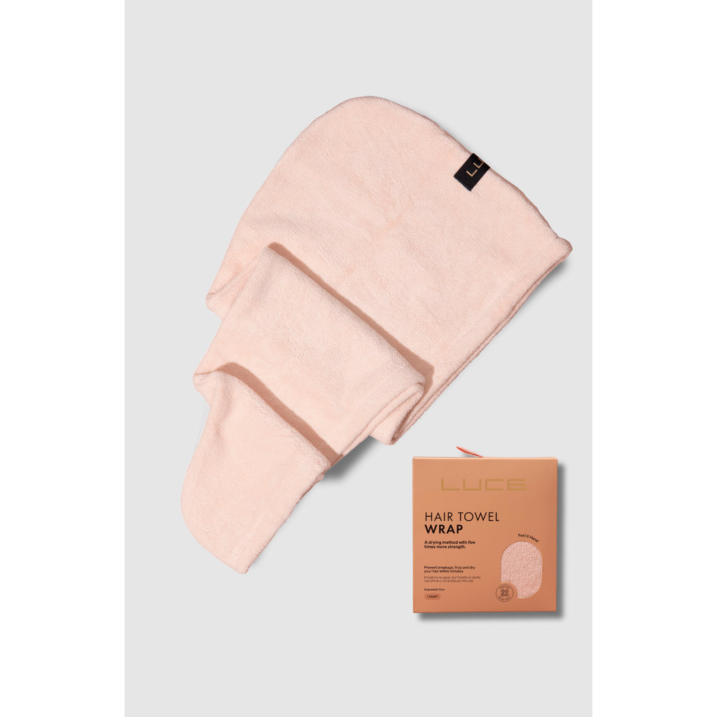 Luce Beauty Adjustable Hair Towel Wrap In Pink