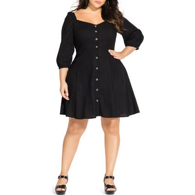 Plus Size City Chic Summer Fling Dress, Black