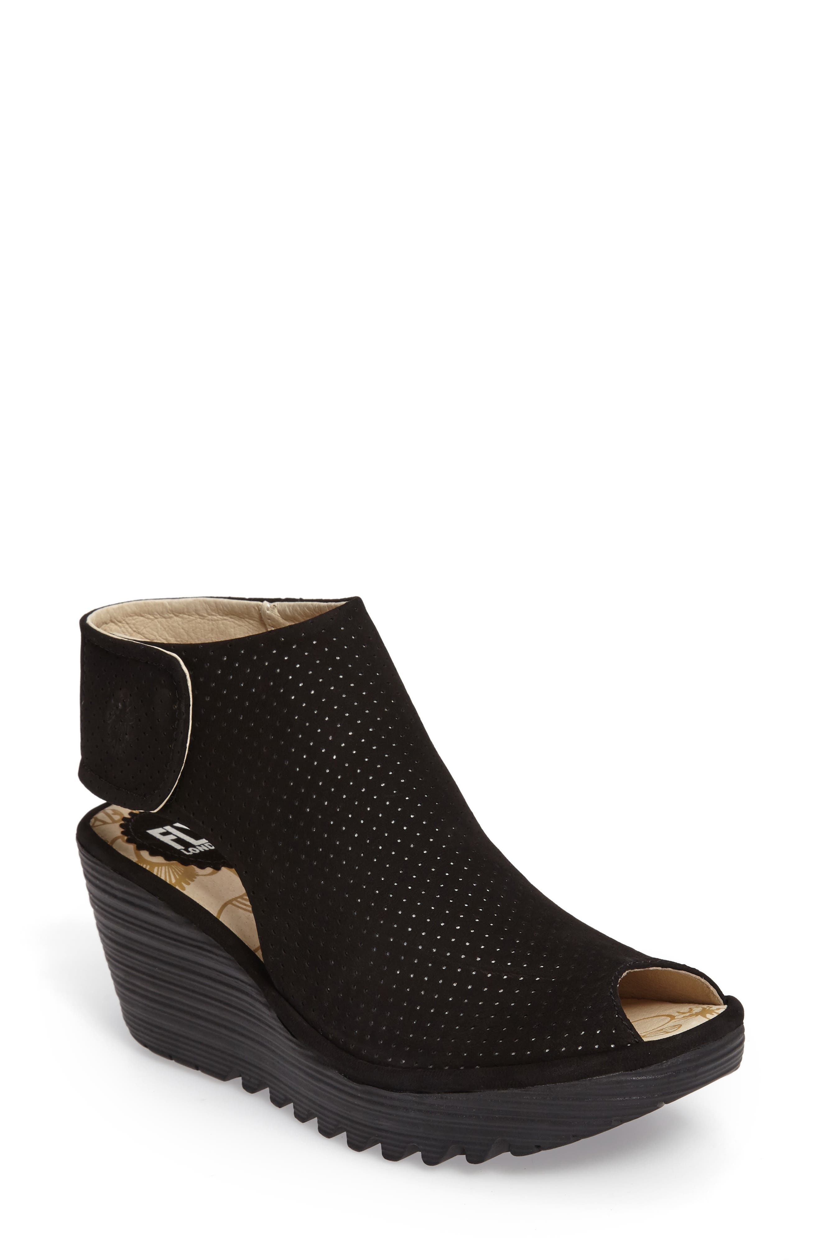 Fly London Yahl Open Toe Platform Wedge (Women) Nordstrom