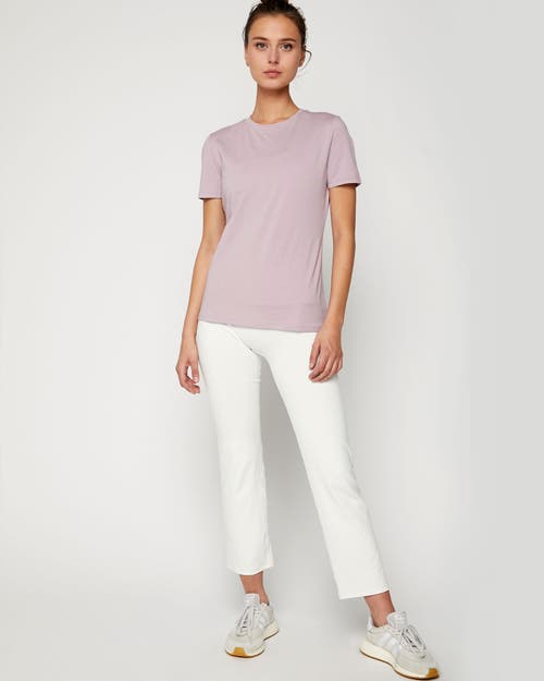 Rebody Active Pima Go Short Sleeve Top In Stone Mauve