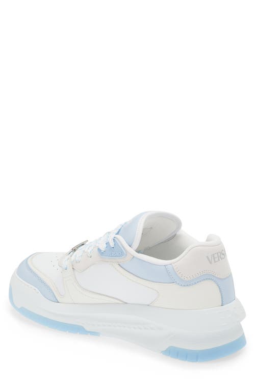 Shop Versace Odissea Sneaker In Blue Hydrangea White