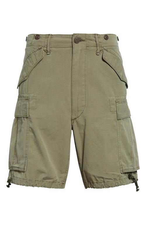 Cotton Ripstop Cargo Shorts in Shelter Green
