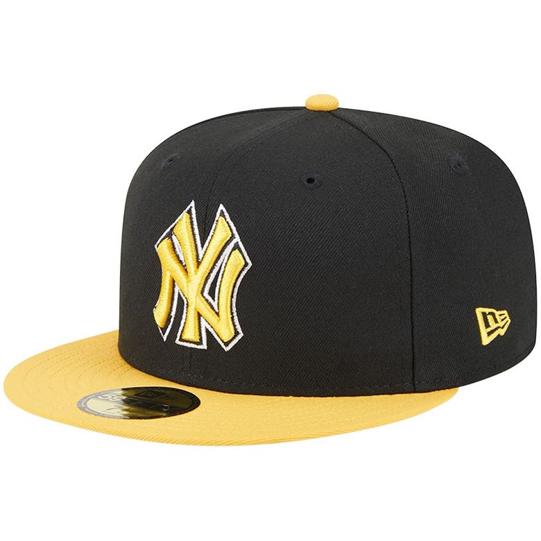 New Era Black/gold New York Yankees 59fifty Fitted Hat | ModeSens