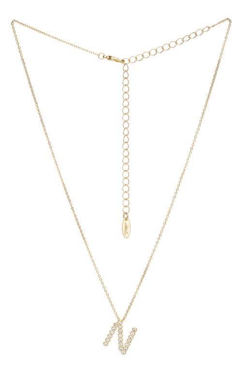 Ettika Crystal Initial Pendant Necklace in Gold- N at Nordstrom