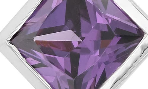 Judith Ripka Square Cubic Zirconia & White Topaz Drop Earrings In Purple