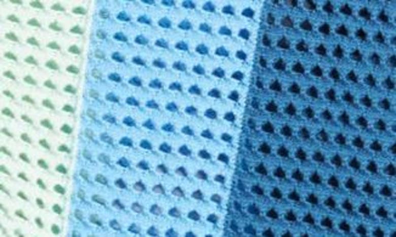 Shop Obey Anderson '60s Stripe Cotton Cardigan In Coronet Blue Multi