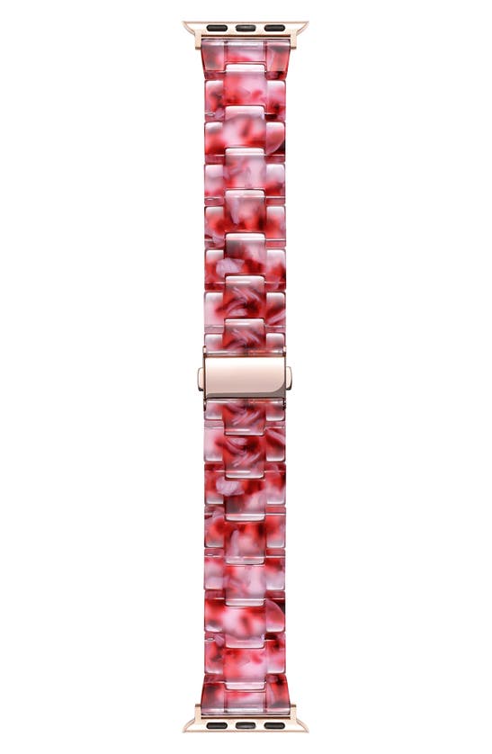 The Posh Tech Claire Resin 20mm Apple Watch® Bracelet Watchband In Red Multicolor