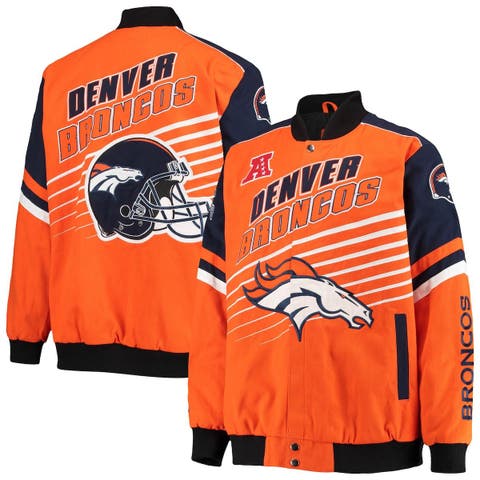 Men's Starter White/Royal Denver Broncos Retro The All-American Full-Snap  Jacket