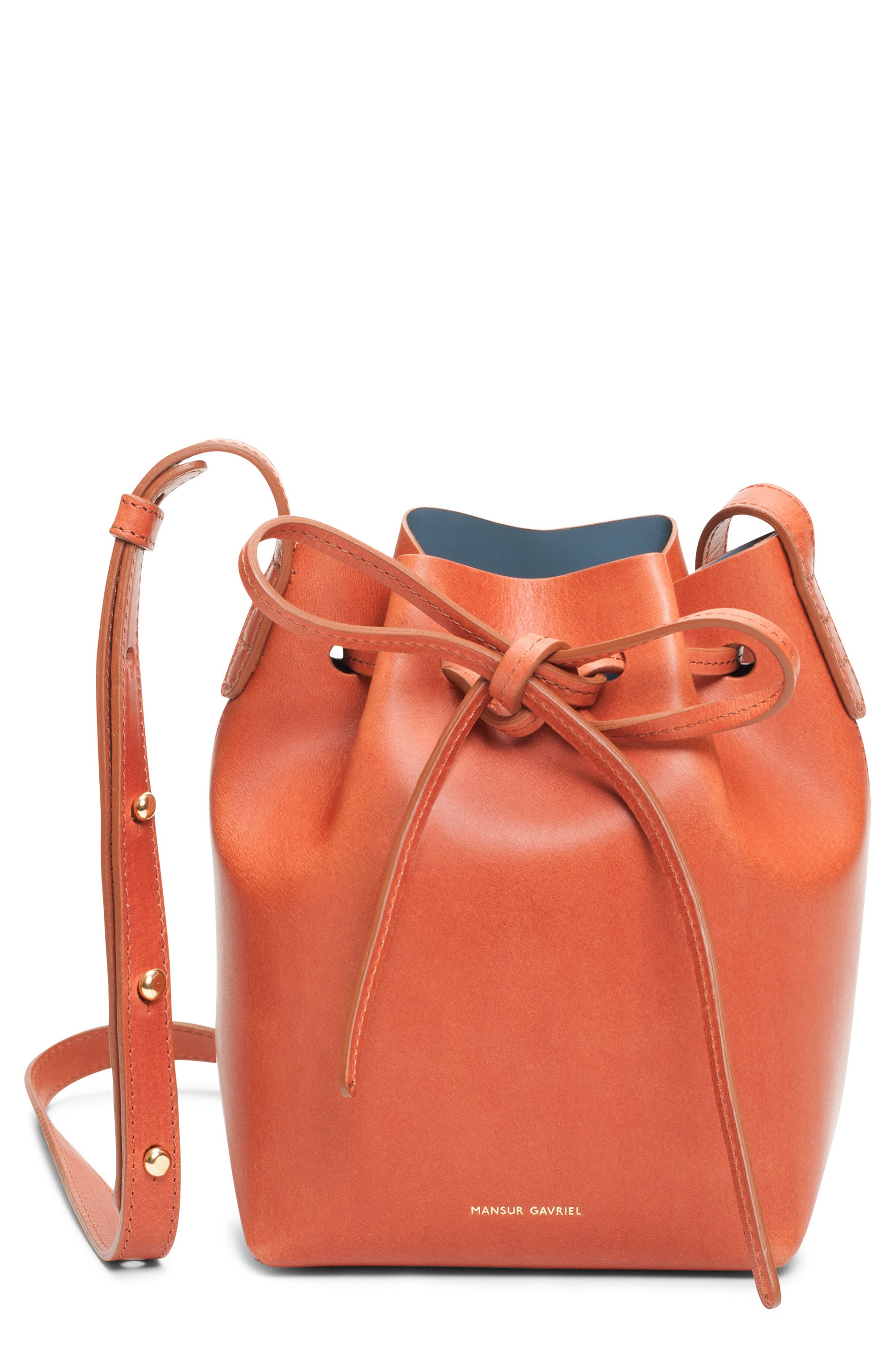 mansur gavriel tan bucket bag