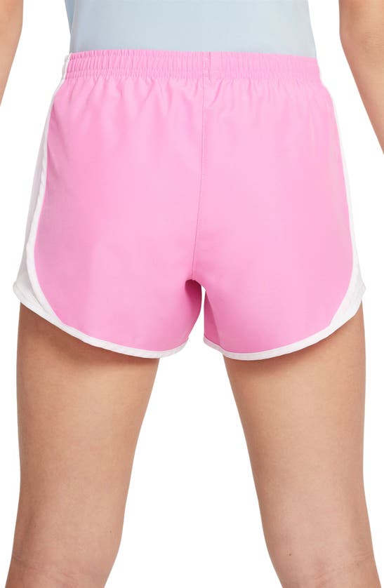 Shop Nike Kids' Dry Tempo Running Shorts In Playful Pink/ White/ White