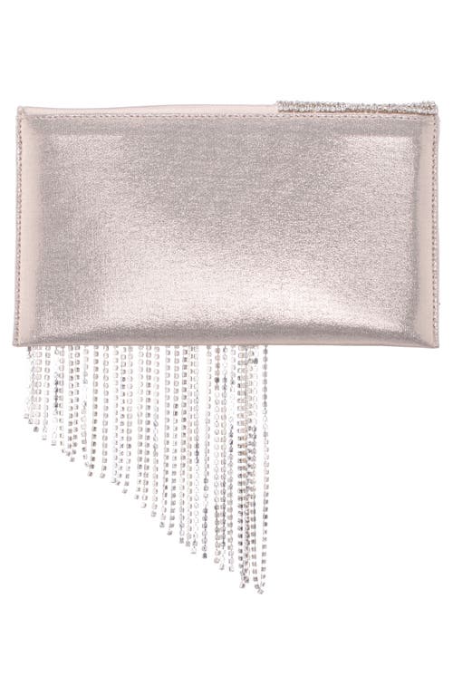 Shop Nina Carma Fringe Clutch In Platino