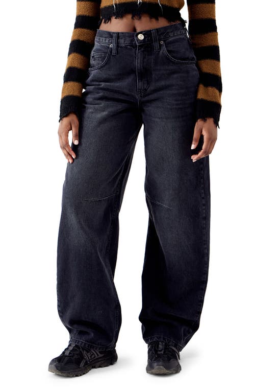 Logan Baggy Jeans in Washed Black
