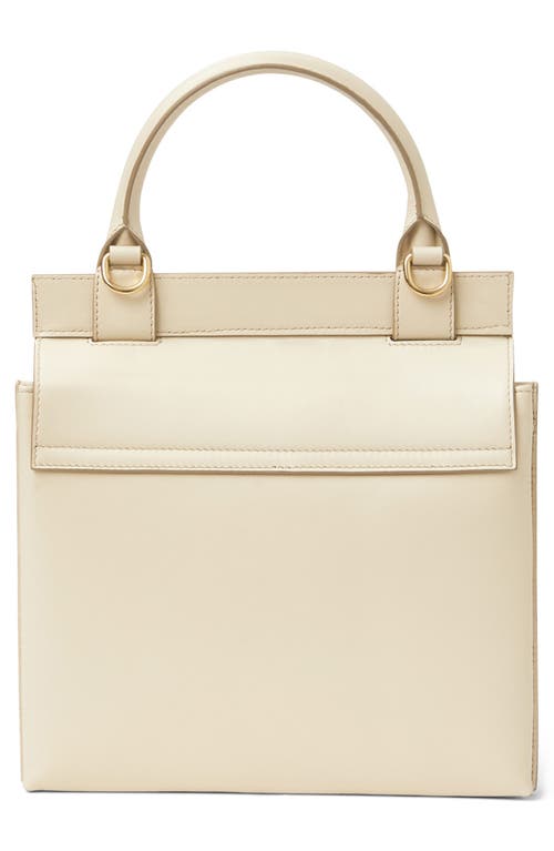 Bruno Magli Etta Slim Leather Satchel In Cream
