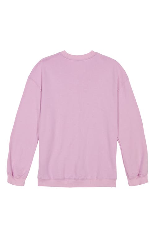 Shop Billabong Kids' Day Dreaming Oversize Graphic Sweatshirt In Lilac Smoke