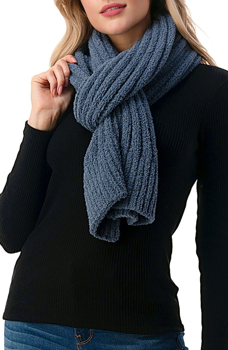 MARCUS ADLER Ribbed Cozy Scarf, Main, color, Blue