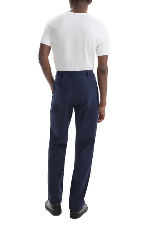 Theory Rhodes Cotton Carpenter Pants In Baltic Blue Melange