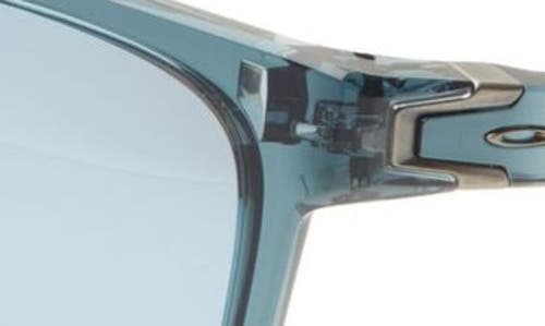 Oakley 57mm Polarized Rectangular Sunglasses In Crystal/black
