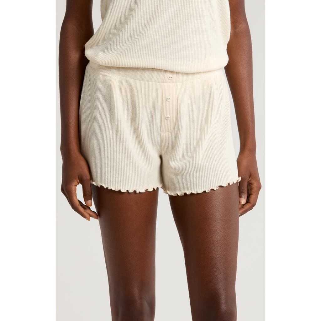 Pj Salvage Text Essential Pajama Shorts In Neutral