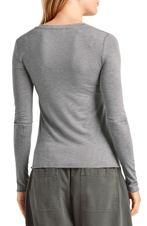 Shop Splendid Jersey Top In Heather Grey