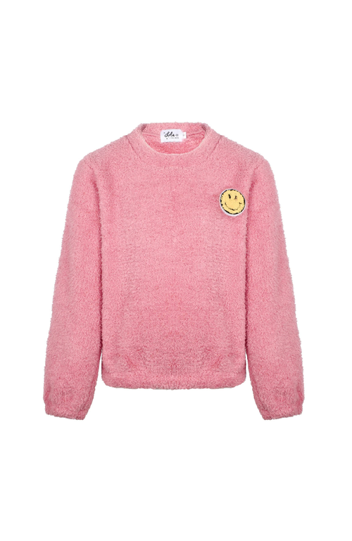 Shop Lola + The Boys Bright Smile Patch Fuzzy Set In Pink