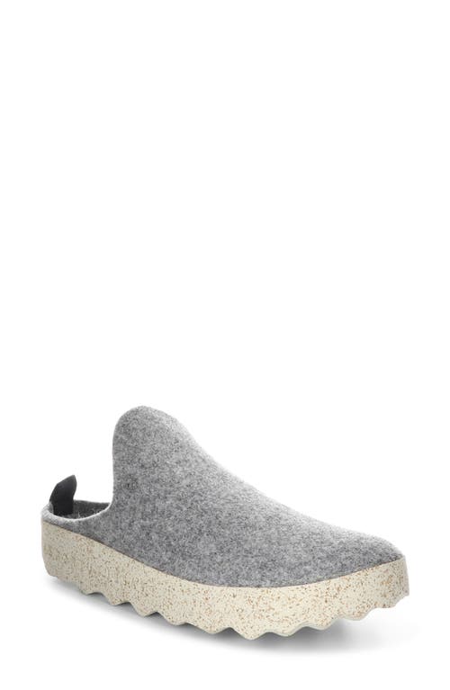Asportuguesas by Fly London Come Slip-on Sneaker Mule in Concrete Tweed/Felt