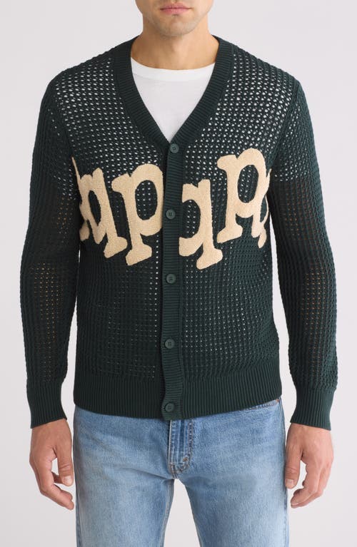 Museum of Peace & Quiet Etched Texture Appliqué Cardigan in Pine 