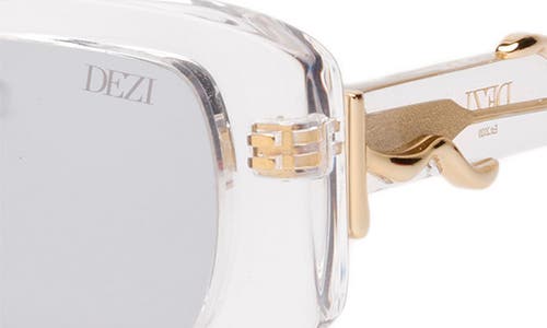 Shop Dezi Drippy 53mm Square Sunglasses In Drippy Clear Silver Chrome