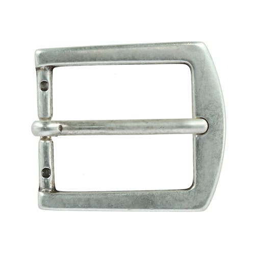 Trafalgar 32mm Square Bubble Edge Solid Brass Harness Belt Buckle In Antique Silver