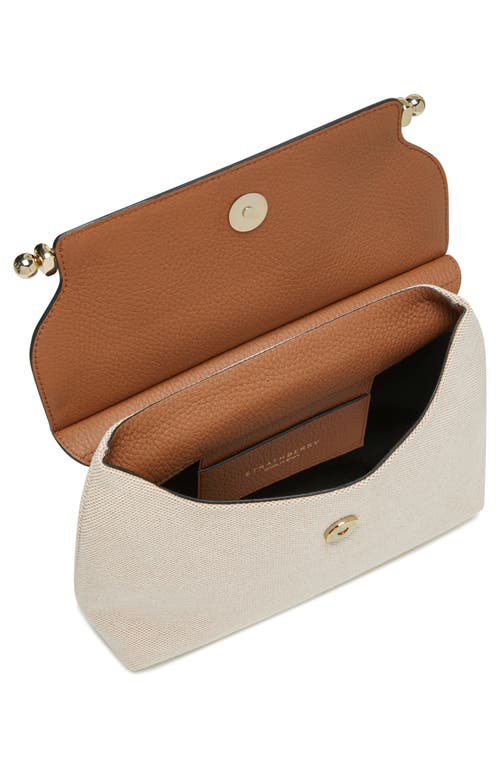 Strathberry Stylist Casual Canvas & Leather Crossbody Bag In Ecru/ Tan