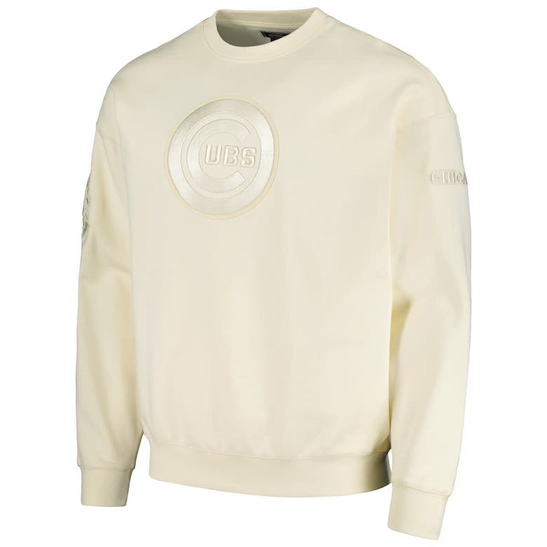 Shop Pro Standard Cream Chicago Cubs Neutral Drop Shoulder Pullover Sweatshirt