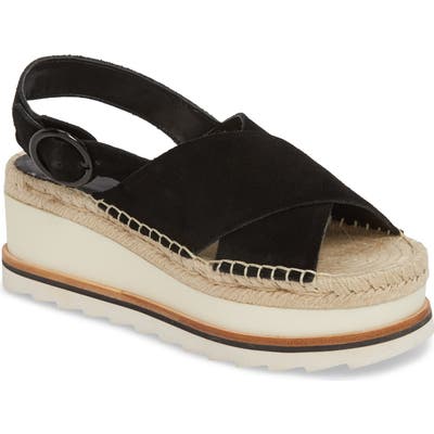 Marc Fisher Ltd Glenna Platform Slingback Sandal- Black