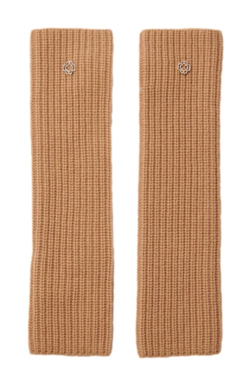 Maje Wool And Cashmere Mittens In Brown