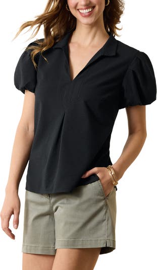 Tommy Bahama Nova Wave Puff Sleeve Seersucker Top | Nordstrom