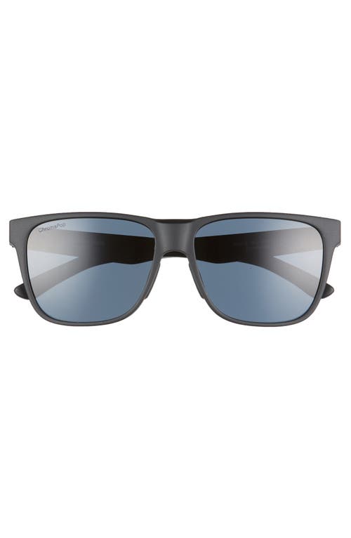 Smith Lowdown Steel 56mm Chromapop™ Polarized Sunglasses In Matte Black/black