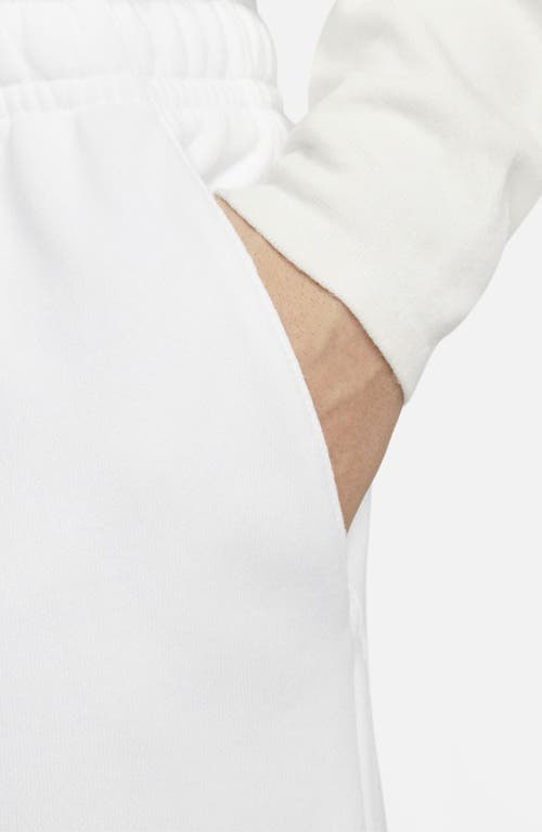 Shop Nike Club Fleece French Terry Shorts In White/white/black