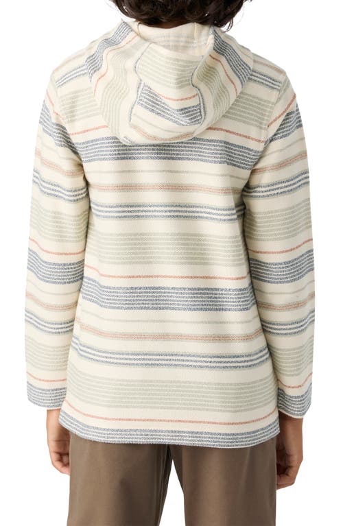 Shop O'neill Kids' Bavaro Stripe Pullover Hoodie In Cream