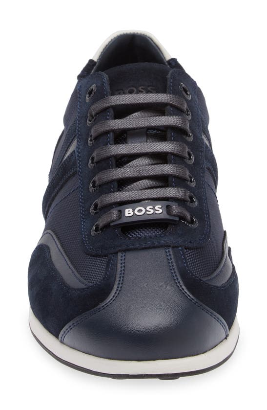 Shop Hugo Boss Boss Stiven Sneaker In Navy