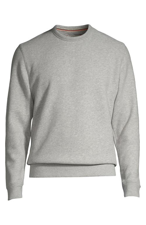 Lands' End Long Sleeve Serious Sweats Crewneck Sweatshirt In Gray Heather
