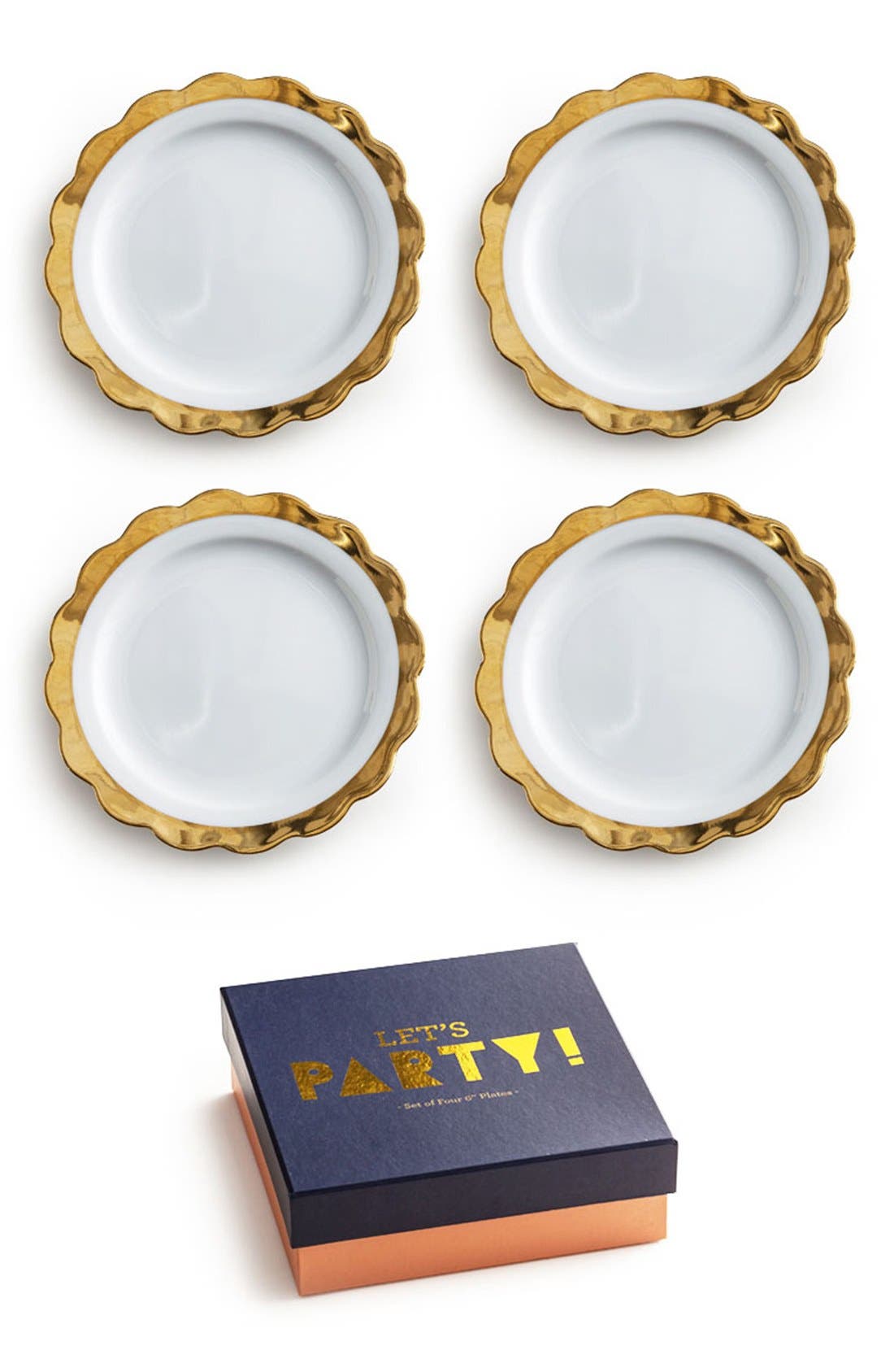 Rosanna Scalloped Porcelain Appetizer Plates (Set of 4) Nordstrom