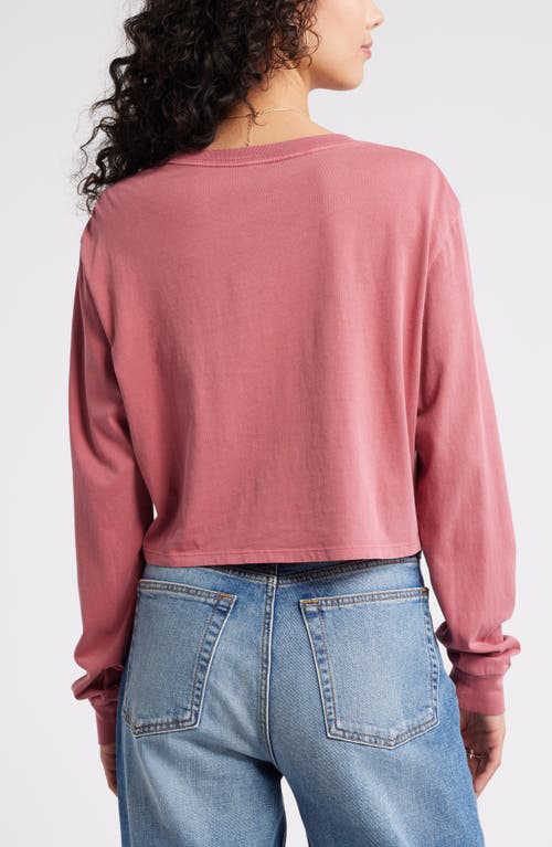 Shop Bp. Oversize Crewneck Crop T-shirt In Pink Mauve