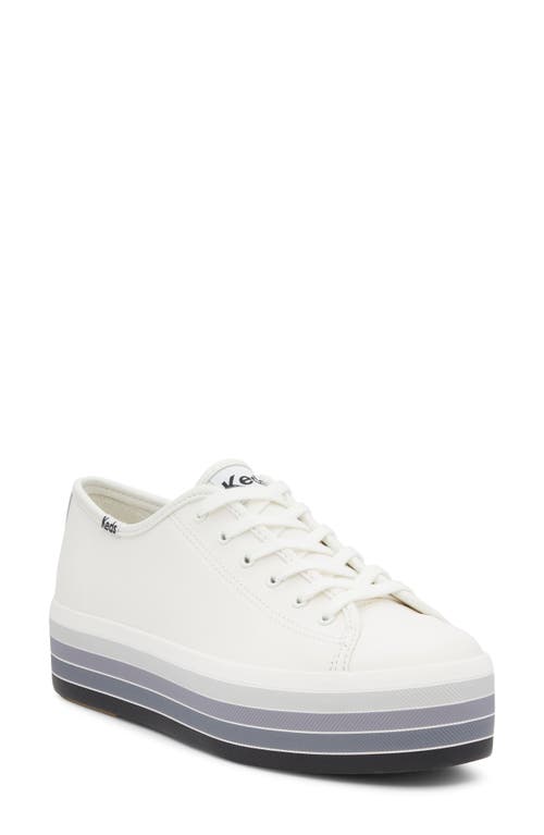 Shop Keds ® Trip Up Platform Sneaker In White Leather