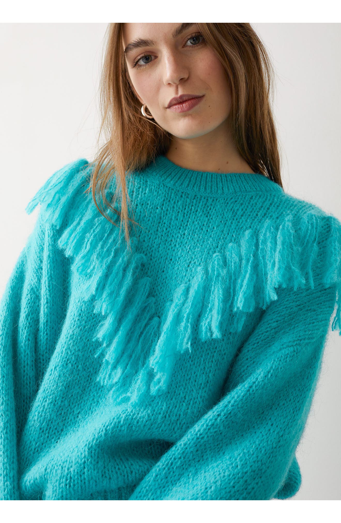 other stories fringe sweater